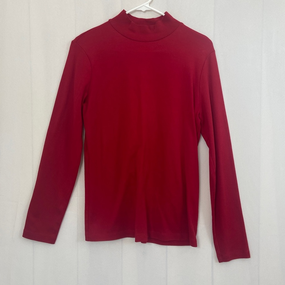 St John Bay Mock neck long sleeve top